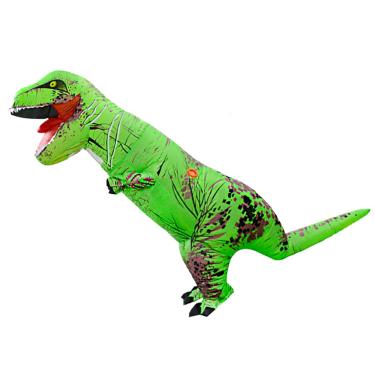 Imagem de GOWENIC Fantasia de Dinossauro Inflável Verde, Roupas Fofas Em Forma de Tiranossauro, para Crianças, Adultos, Com Ventilador de Ar, Cosplay de Halloween (Tiranossauro Verde)
