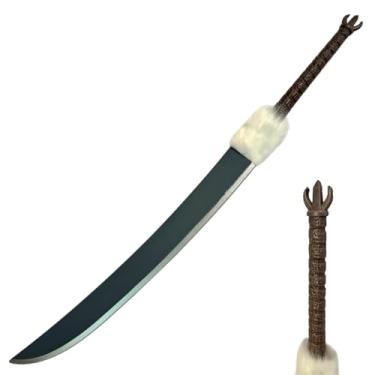 Imagem de JJK Cursed Tools Playful Cloud Três Seções Cudgel Invertido Lança do Céu Anime Toji Espuma Espada Modelo de Arma para Cosplay Halloween (Split Soul Katana)