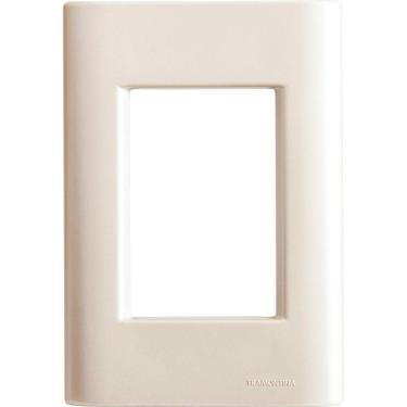 Imagem de Placa 3 Postos 4x2 Tramontina Giz Pérola Sem Suporte Tramontina