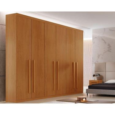 Imagem de Guarda Roupa Casal 6 Portas E 6 Gavetas Pernambuco Naturale - Rufato