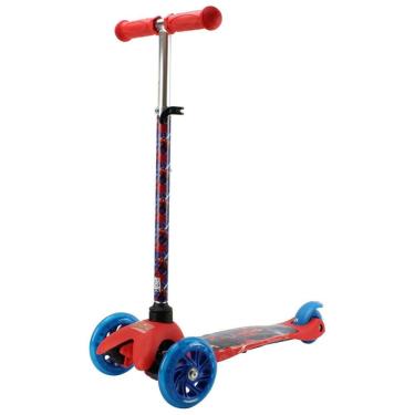 Imagem de Patinete Infantil Marvel Homem-Aranha 2+ Anos com LED Base Antiderrapante 3 Rodas BBR Toys