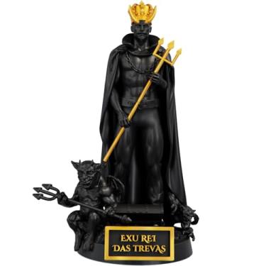 Imagem de Estátua Exu Rei das Trevas Umbanda Candomblé (Cor Aurum Noctis)