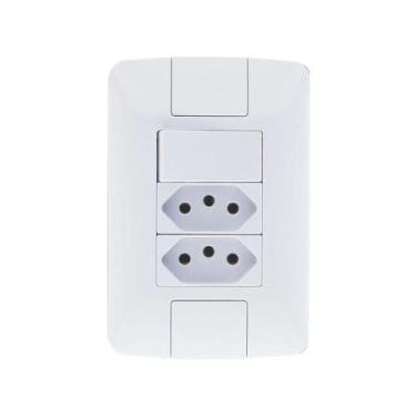 Imagem de Interruptor Simples 6A + 2 Tomada 2P+T 20A - Tramontina