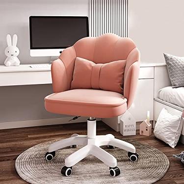 Imagem de Cadeira de escritório, cadeira de jogos, cadeira de computador, cadeira de trabalho ajustável em altura, cadeira de penteadeira confortável para cômoda de quarto, cadeira moderna de lazer estofada com