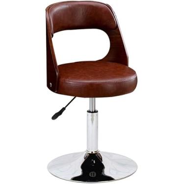 Imagem de Cadeira de jantar moderna cadeira de vestir para sala de maquiagem, cadeira de computador de dormitório, cadeira de elevação de gás rotativa ajustável elevador de casa hotel escritório balcão de