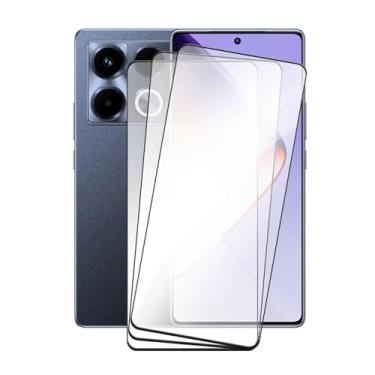 Imagem de Para Infinix Note 40, vidro protetor de tela de vidro temperado 3PCS HD Full Cover Protective Glass