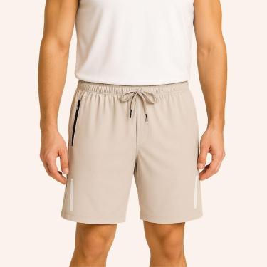 Imagem de Shorts Masculino Esportivo Tactel com Elastano Secagem Rápida com Bolsos Zíper-Masculino