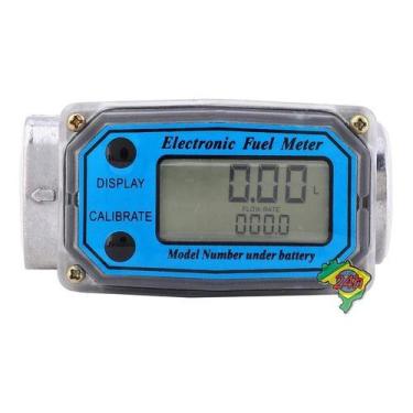Imagem de Medidor Digital Fluxo Água Diesel Produto Químicos Líquidos, azul