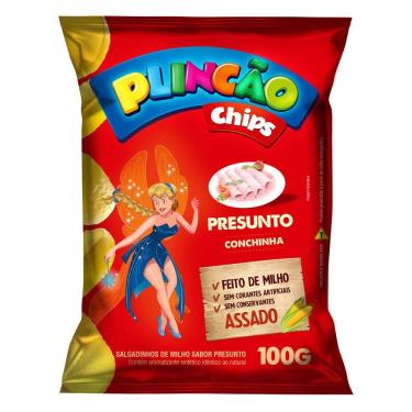 Imagem de Salgadinho de Milho Plincão Chips Sabor Presunto Conchinha 100g