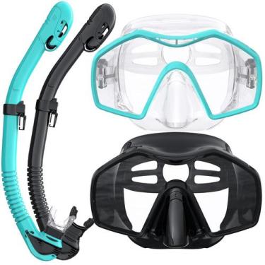 Imagem de Equipo de Snorkel Skarif Máscara de Snorkel con Secado Superior para A