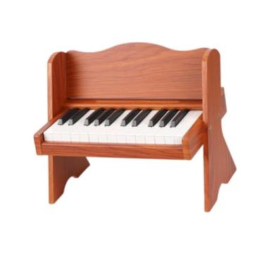 Imagem de Luwecf Teclado Eletrônico Infantil Portátil de Madeira para Piano, Instrumento Musical, Teclado Musical Eletrônico, Cor de Madeira Clara