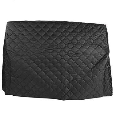 Imagem de Matybobe Capa de piano de cauda preta com borda grossa de algodão para acessórios de instrumentos musicais KC65