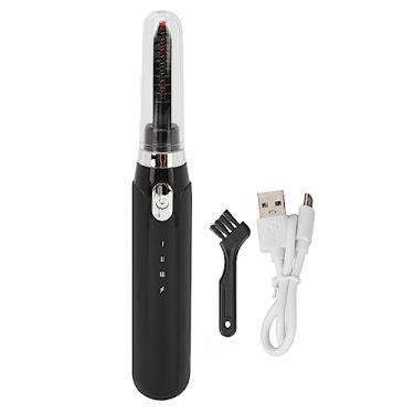 Imagem de Modelador de cílios aquecido profissional inteligente com 3 engrenagens de temperatura recarregável modelador de cílios elétrico para uso doméstico performance de palco cosplay (Preta)