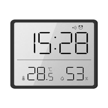 Imagem de Despertador com display LCD fino digital com temperatura e umidade
