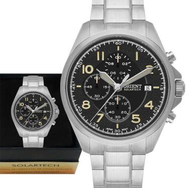 Imagem de Relógio Masculino Orient Solartech Cronógrafo Analógico Luxo