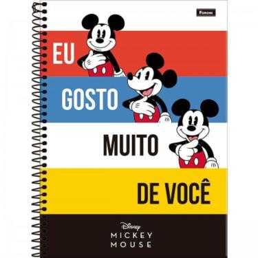 Imagem de Caderno Espiral Capa Dura Universitário Mickey Libras 80 Folhas 1 Matéria Foroni Estampa 1