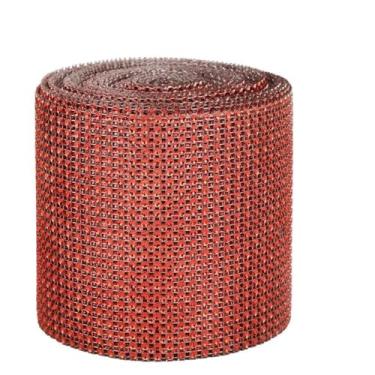 Imagem de Phefop Fita de de 9m, Malha Plástica Galvanizada para Decoração de Casamento e Roupas, Acessório Brilhante de 24 Linhas Ideal para Projetos DIY (Vermelho)