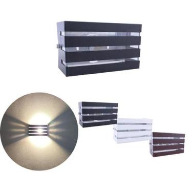 Imagem de Arandela Externa Slim 2 Focos 3 Frisos Parede Ar915 - IDEALLUME, BIVOL