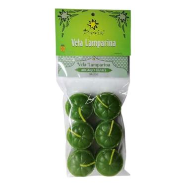 Imagem de Vela Lamparina Especial Djovia Verde - Saúde 6 Unidades