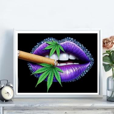 Imagem de Kits de arte de diamante 5D para adultos - kits de pintura de diamante de boca DIY, broca redonda completa - artesanato de ponto cruz bordado de cristal para decoração de parede, presentes de Natal