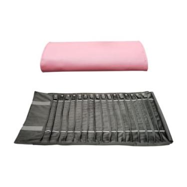 Imagem de oshhni Bolsa organizadora de joias em formato de rolo, ideal para guardar colares e pulseiras. Prática e sem emaranhados, perfeita para viagens, feiras lojas, Cinza