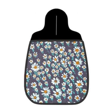 Imagem de Lixeira De Carro Organizador Lixinhocar Margaridas Fundo Cinza