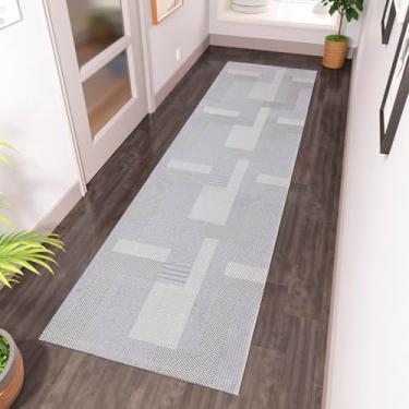 Imagem de Passadeira Maya Luxo 2,50m x 0,65cm Antiderrapante Tapete para Quarto Cozinha Beira Cama (Cinza)