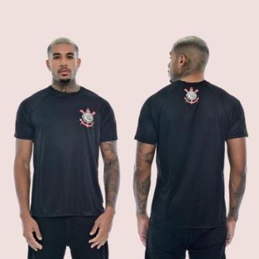 Imagem de Camiseta Masculina Preta Básica Brasão Oficial Corinthians-Masculino