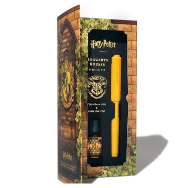 Imagem de Ferris Wheel Press, Warner Bros., licenciado oficial, Harry Potter, caneta carrossel e conjunto de tinta de 10 ml, casa da Lufa-Lufa, ponta de aço nº 5 banhada a ouro