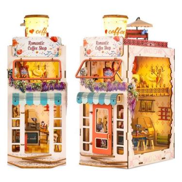Imagem de Book Nook Kit KaayeeWood Romantic Coffee Shop 3D Puzzle