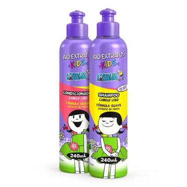 Imagem de Shampoo e Condicionador Cabelo Liso Kids 240Ml- Bio Extratus
