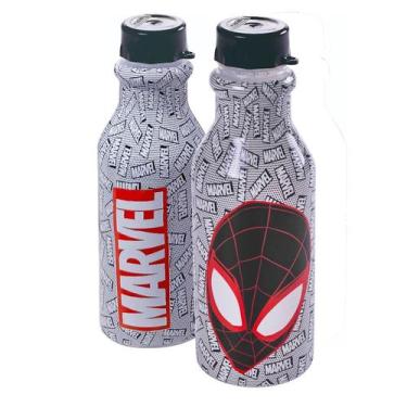 Imagem de Garrafa Retro do Homem Aranha com Tampa 500ml Plasútil - 1 un