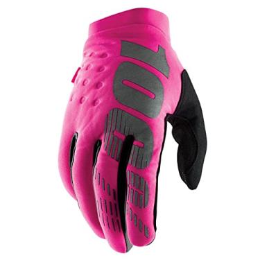 Imagem de 100% BRISKER Luvas femininas de motocross e mountain bike para clima frio - Equipamento de proteção de corrida MTB e MX Powersport para inverno quente
