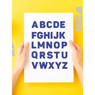 Imagem de 3 peças de estêncil de matrizes de corte de aço carbono, letras maiúsculas coloridas de aço inoxidável A-Z e matriz de corte padrão número 0-9 para scrapbooking faça você mesmo, cartão de papel