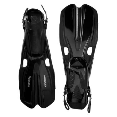 Imagem de Head by Mares Italian Collection Volo One Optimum Performance ajustável Snorkeling Fin Snorkel Flippers, Preto, Large, (10-13)