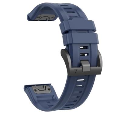 Imagem de U-LIMVE Pulseira de relógio para Garmin Fenix 8 de 51 mm/Fenix 7X/Fenix 6X/Fenix 5X/Fenix 3/Quatix 8 de 51 mm/Tactix 8 de 51 mm, pulseira de silicone de 26 mm