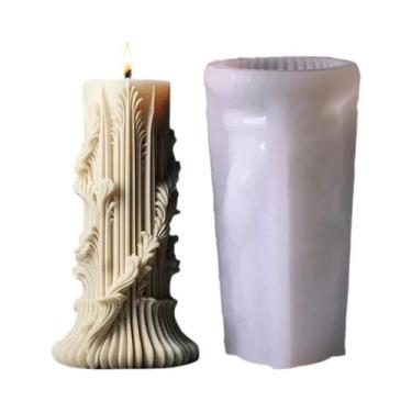Imagem de Molde De Silicone Cilíndrico Minimalista Europeu Para Velas De Aromate