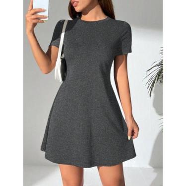 Imagem de Vestido Feminino Godê Rodado Manga Curta Primavera/Verão/Outono - Bial