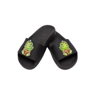 Imagem de Chinelo Slider Infantil Masculino Leve Dinossauro Menino - RSKDIS, Pre