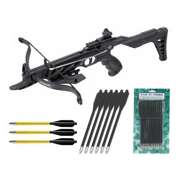 Imagem de Besta-balestra Recurva Mk-tcs2-bk Alligator 80 + 12 Flechas