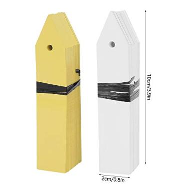 Imagem de Mingzhe 100 Marcadores de Plantas Branco Amarelo, Rosa Verde, Azul Vermelho Etiquetas de Plantas para Marcação, Marcas Classificação Em Pátio, Jardim, Flores, Pomar, Estufas, à Prova (Branco, amarelo)