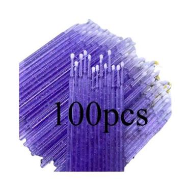 Imagem de 100pcs Micro Escovas Para Remoção De Cílios, Bastões De Máscara, Ferra