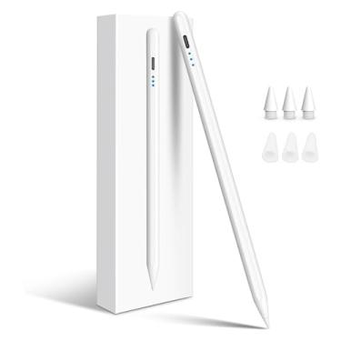 Imagem de Caneta Stylus para iPad 2018-2025, (carga 3x mais rápida), sensibilidade de inclinação, precisão de pixel, caneta Stylus para Apple iPad 11/10/9/8/7/6ª geração, Pro 12,9/11/33.0 cm M4, Air 3/4/5/M2/M3