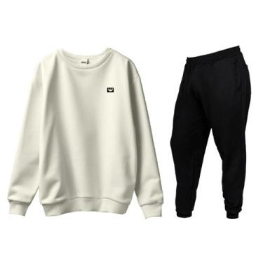 Imagem de Conjunto de Moletom Blusa Sem Capuz e Calça Jogger Siri - Relaxado, Of