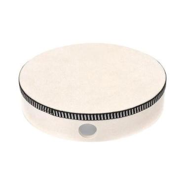 Imagem de Tambor De Mão De Madeira Para Crianças, Brinquedo De Percussão Portáti