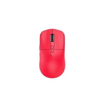 Imagem de Mouse Gamer sem Fio Attack Shark X6 Ultraleve com Base de Carregamento Magnético RGB, Tri-Mode, 26.000 DPI, Sensor Óptico PAW3395, 7 Botões Programáveis - Vermelho