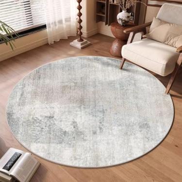 Imagem de Tapete redondo de veludo cristalino para sala de estar, decoração luxuosa, sala de estar, sofá, tapete grande, dobrável para quarto (140x140 cm)/sem fiapos 11)