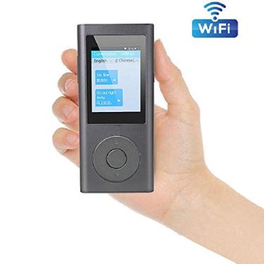 Imagem de AkosOL Dispositivo portátil de tradutor de idiomas suporta 32 idiomas e WiFi/Mobile Phone Hotspot máquina de tradução eletrônica para reuniões e turismo necessário esperançoso