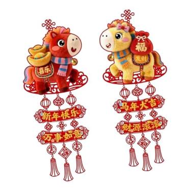 Imagem de oshhni Decoração de Ano Chinês para pendurar, enfeite criativo para porta de entrada, ou estilo casa de campo, Style B