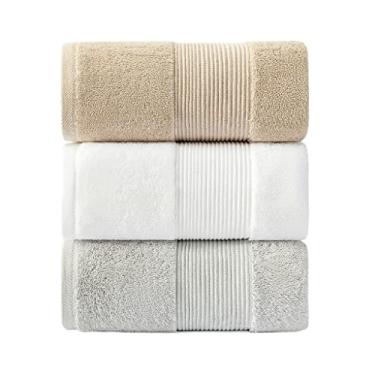 Imagem de ZjBfddnmm Toalha de banho casa hotel casa ficar toalha branca macia e grossa água não deixa cair cabelo (cor: A 3PS, tamanho: 80x160cm) (A 3ps 80x160cm) (A 3ps 80x160cm) (A 3ps 80x160cm)
